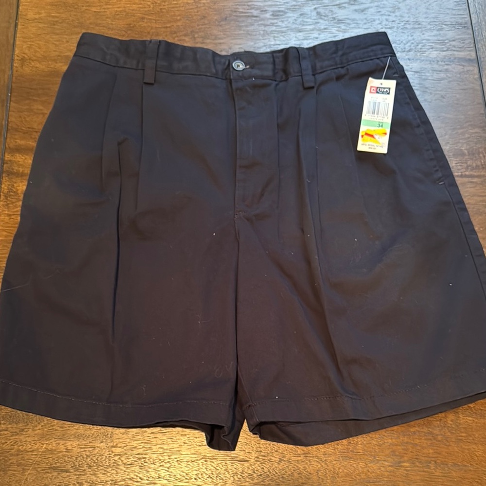Dark Flat Front Shorts in Navy Blue for Casual Wear